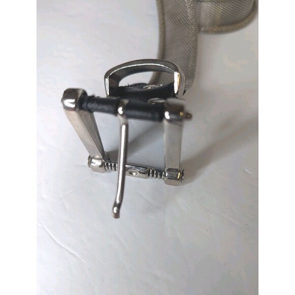 Steampunk Mesh Chain Metal Belt Womens M Industrial Silver 80s Brutalist VTG Y2K main image 5